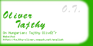 oliver tajthy business card